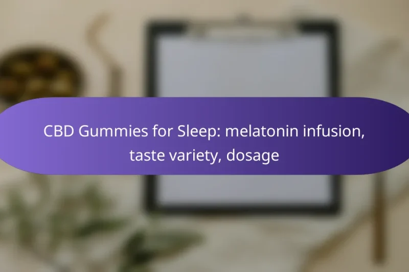 CBD Gummies for Sleep: melatonin infusion, taste variety, dosage