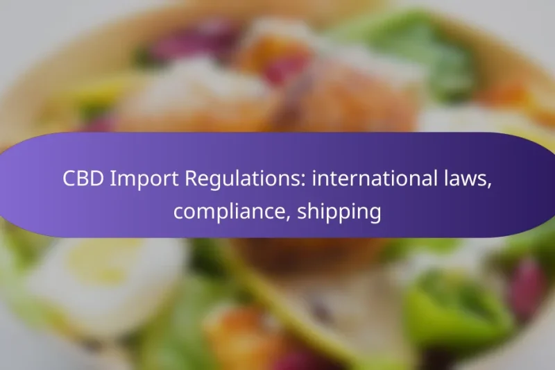 CBD Import Regulations: international laws, compliance, shipping