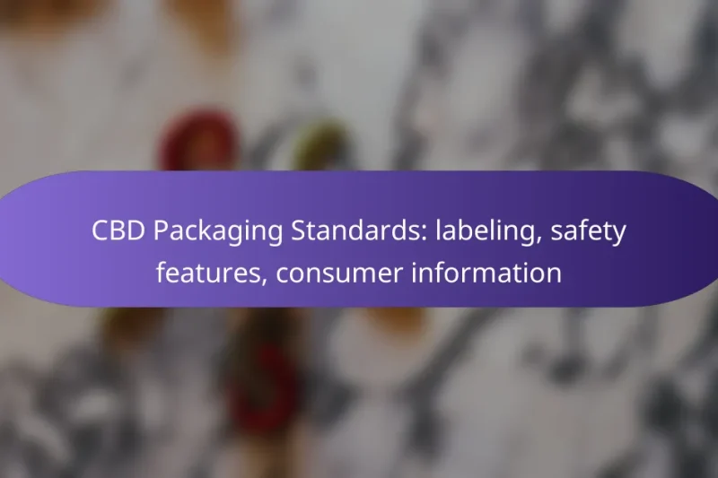 CBD Packaging Standards: labeling, safety features, consumer information
