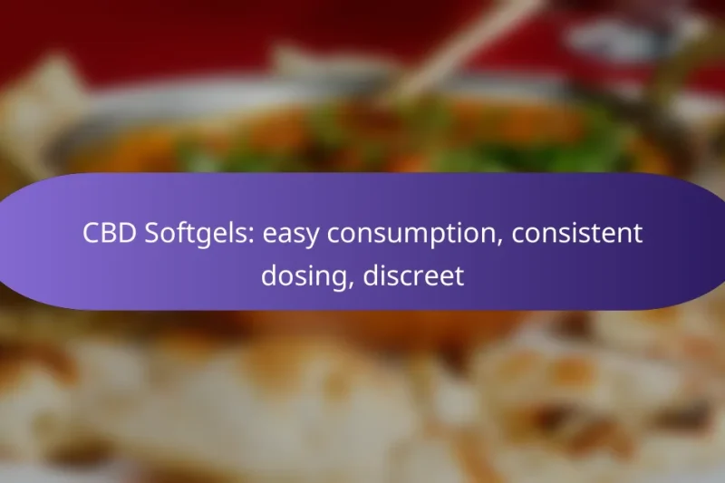 CBD Softgels: easy consumption, consistent dosing, discreet
