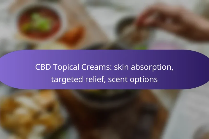 CBD Topical Creams: skin absorption, targeted relief, scent options