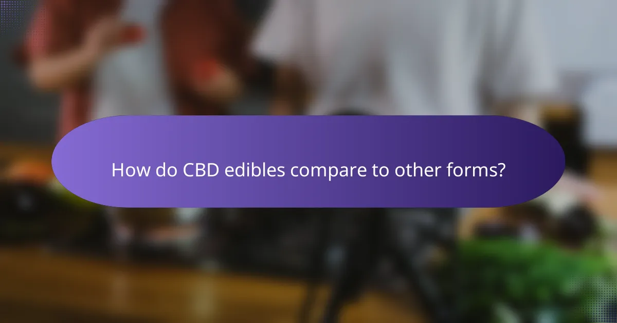 How do CBD edibles compare to other forms?