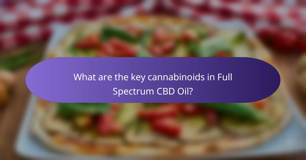 What are the key cannabinoids in Full Spectrum CBD Oil?