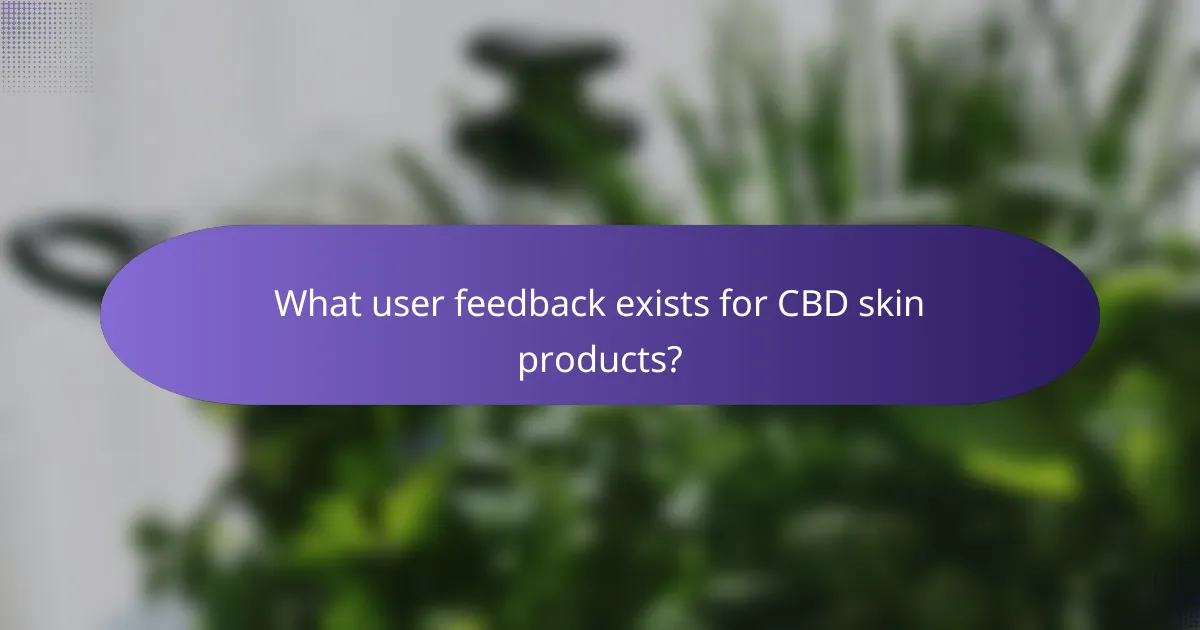 What user feedback exists for CBD skin products?